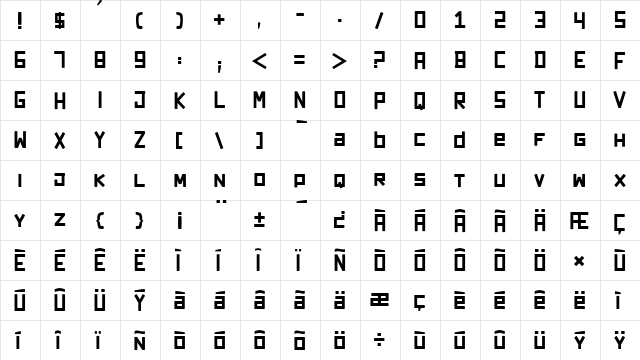 dark forest Regular font glyphpreview
