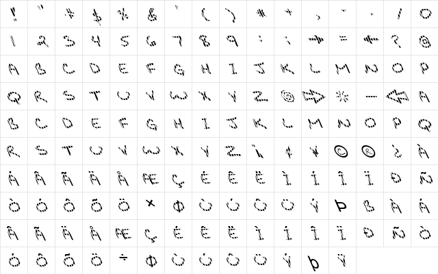 FZ JAZZY 29 STRIPED LEFTY Normal font glyphpreview