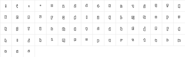 Stitched Outline Regular font glyphpreview