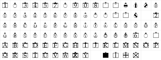 Online Gifts Regular font glyphpreview