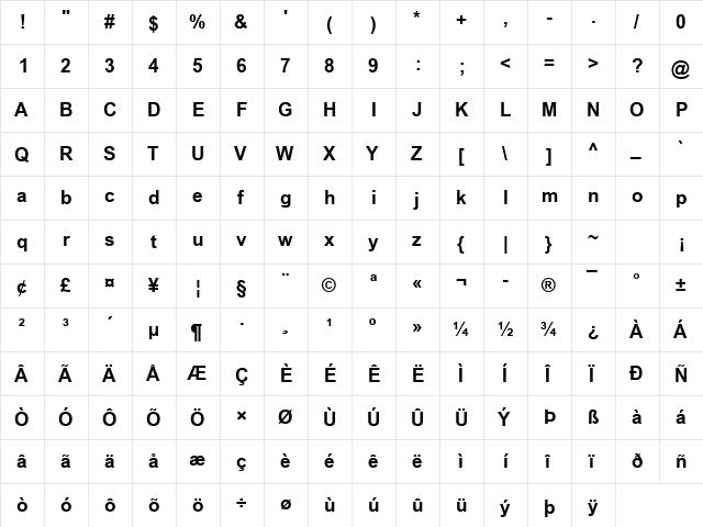 Utsaah Bold font glyphpreview