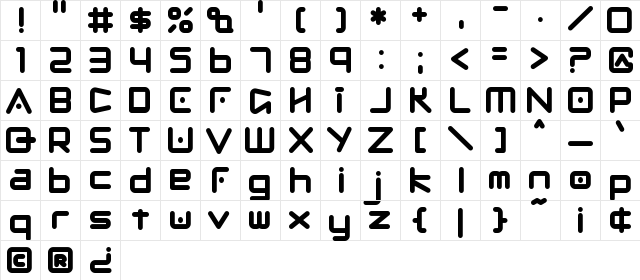 fRiNgE Regular font glyphpreview