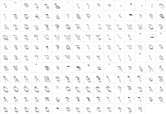 FZ UNIQUE 10 HOLLOW LEFTY Normal font glyphpreview