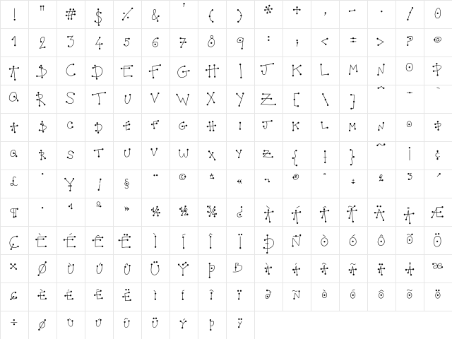 Adelita Fina font glyphpreview