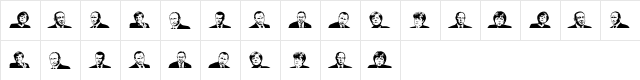 European Leaders Regular font glyphpreview