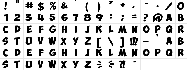 ObelixPro Bold font glyphpreview