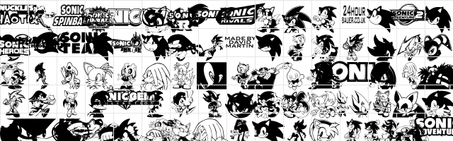 Sonic Mega Font Regular font glyphpreview
