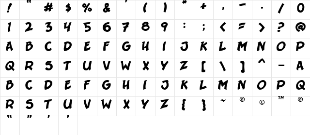 Sergeant SixPack Regular font glyphpreview