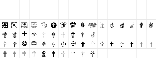 Christian Crosses V Regular font glyphpreview