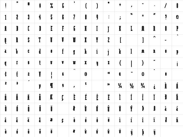 ModulaRoundSerifUltra Regular font glyphpreview