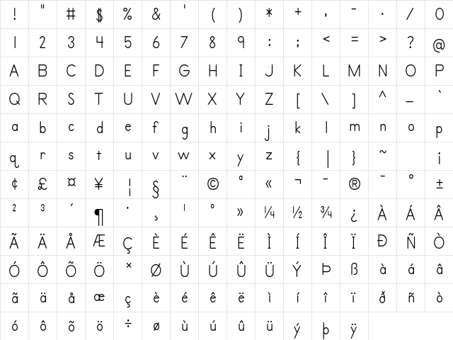 Primer Print font glyphpreview