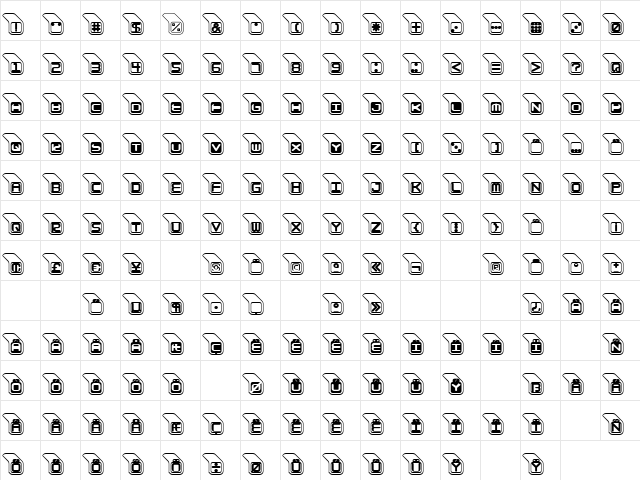 SushiOutline Regular font glyphpreview