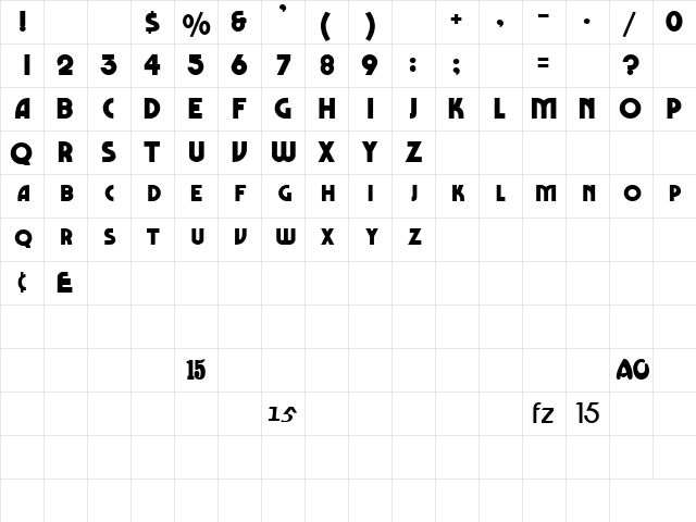 QuestaSCapsSSK Regular font glyphpreview