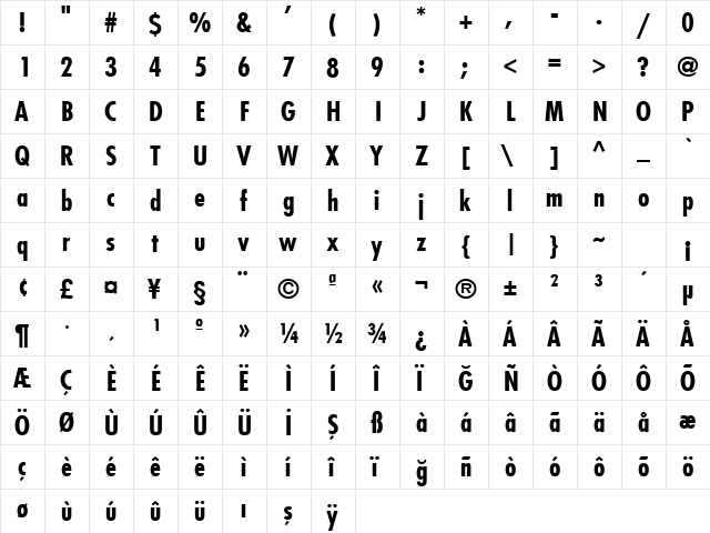 TR Fujiyama Bold font glyphpreview