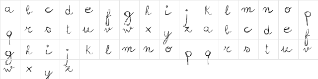sign-handwriting_demo-version Regular font glyphpreview