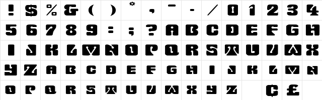 WavyOrnamentalExtended Regular font glyphpreview