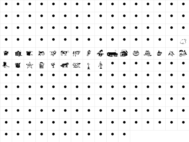 Frontier MT Regular font glyphpreview