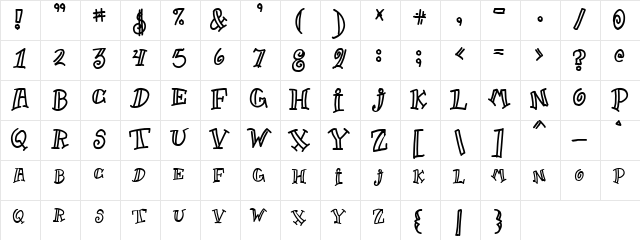 Double Dose Regular font glyphpreview