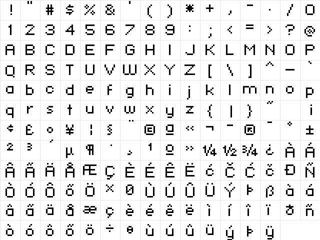 standard 07_53 Regular font glyphpreview