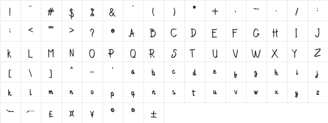 Chandry Vintage Regular font glyphpreview