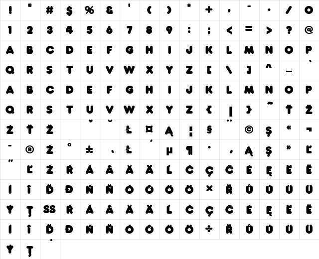 FrankfurterPEE Regular font glyphpreview