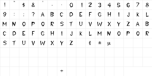 TribalDisplayCapsSSK Regular font glyphpreview