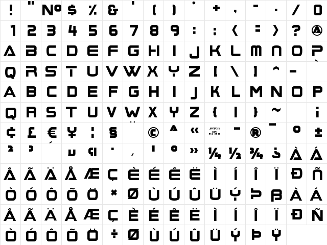 BoomBox 2 Normal font glyphpreview