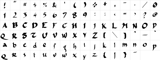 FSO incompetent apprentice Regular font glyphpreview