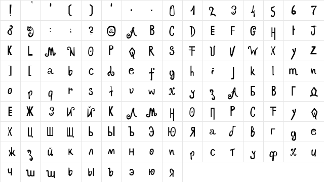 Shirley Regular font glyphpreview