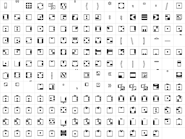 Total Regular font glyphpreview