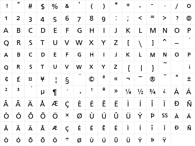 FrontPageSmc Regular font glyphpreview