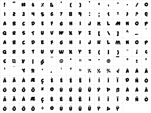 #44 Font Regular font glyphpreview