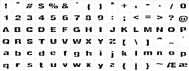 Decrepit BRK Regular font glyphpreview