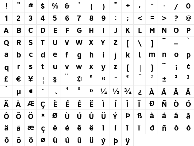ClearviewHwy-5-B Regular font glyphpreview