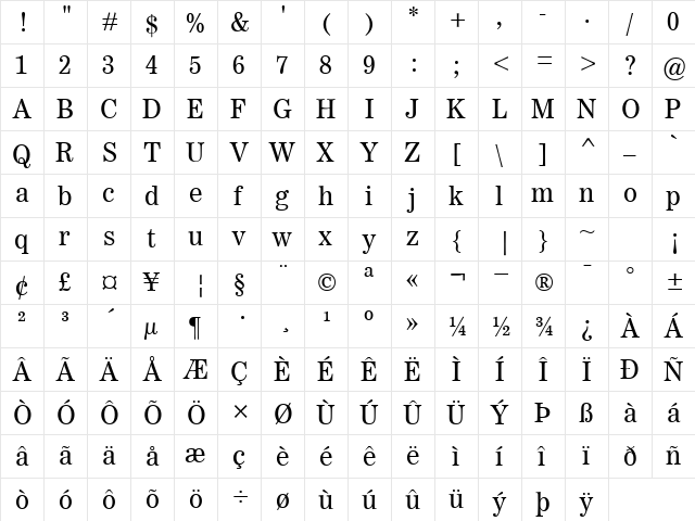 Worldwide Regular font glyphpreview