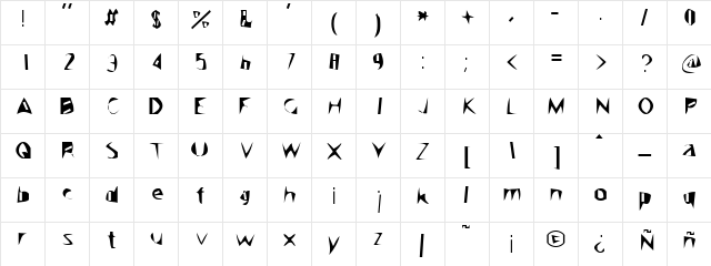 Oversimplification Regular font glyphpreview