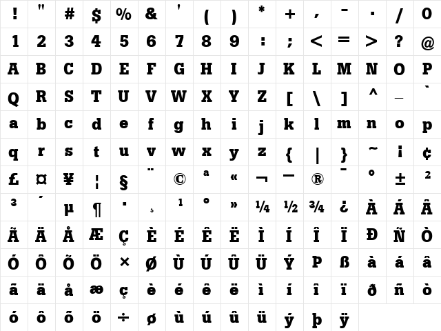 Boton Regular font glyphpreview