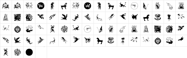 Mythological Regular font glyphpreview