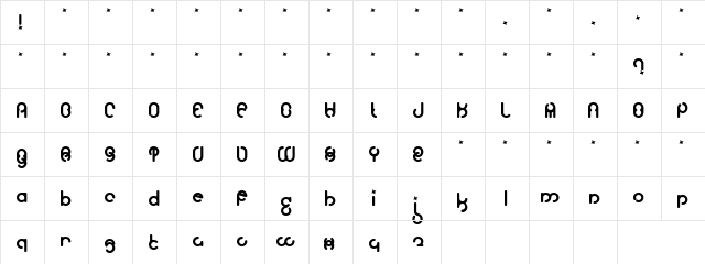 Misilim Regular font glyphpreview