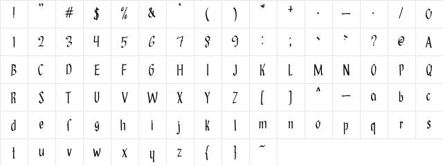 Adadaha Regular font glyphpreview