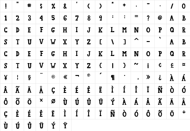 College Star Full Regular font glyphpreview