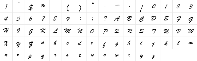 Oldie Regular font glyphpreview