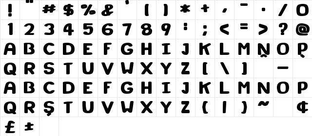 Super Marker Regular font glyphpreview