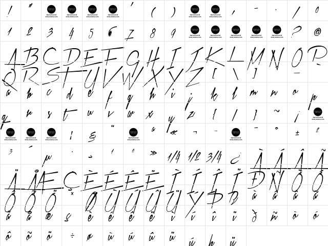 Xtreem Medium Demo Regular font glyphpreview