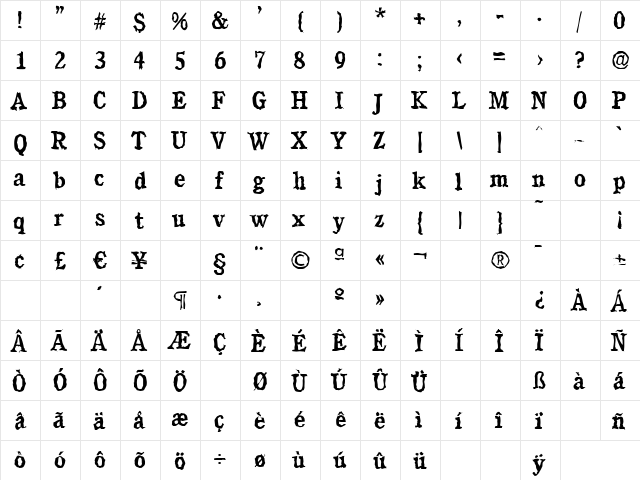 DanielBeckerRandom-Medium Regular font glyphpreview