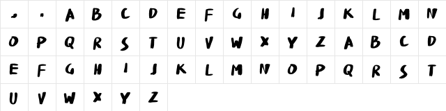 FatBrushWK Bold font glyphpreview