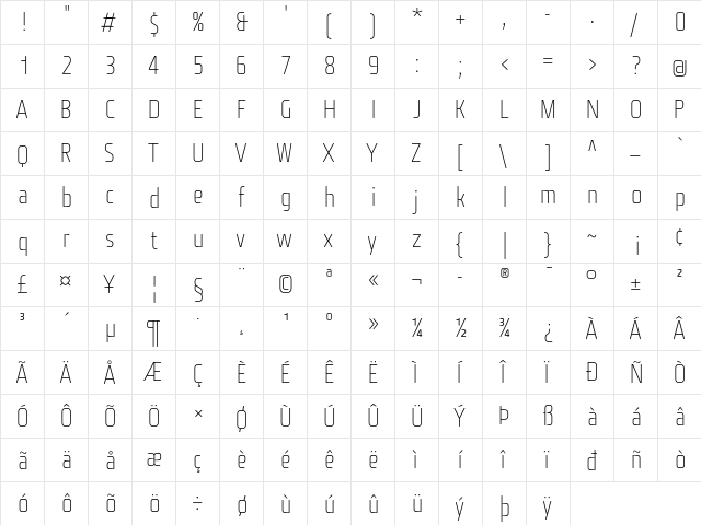 Fishmonger CT Plain font glyphpreview