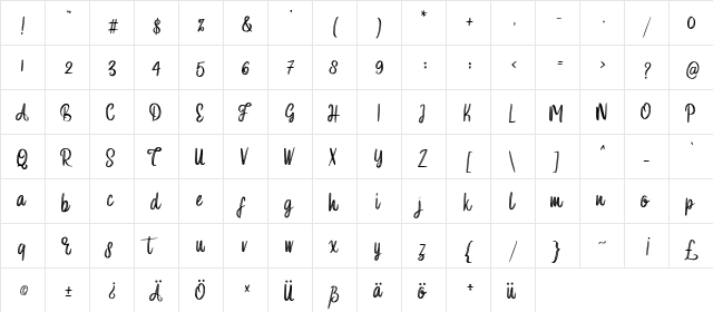 Elpanas Regular font glyphpreview