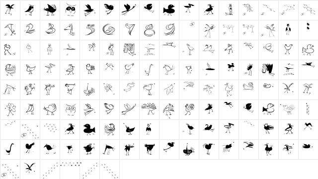 OrnithoLogics Regular font glyphpreview