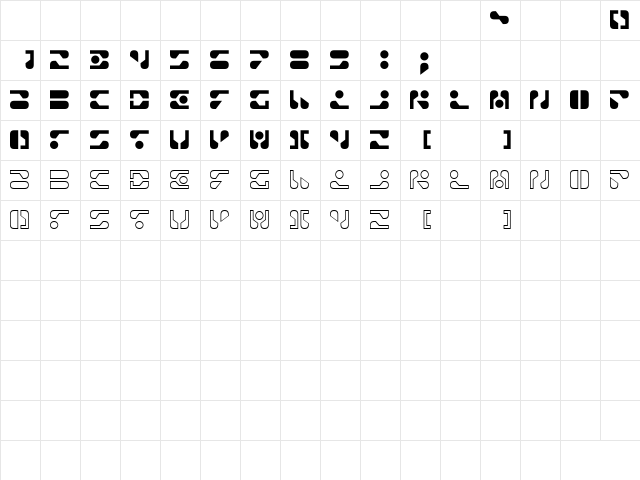 TOILET Regular font glyphpreview